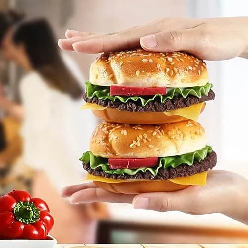 Joeabor Artificial Hamburger Round 2 Pack | Realistic Fake Food for Display & Decoration thumbnail 4