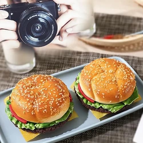 Joeabor Artificial Hamburger Round 2 Pack | Realistic Fake Food for Display & Decoration thumbnail 7