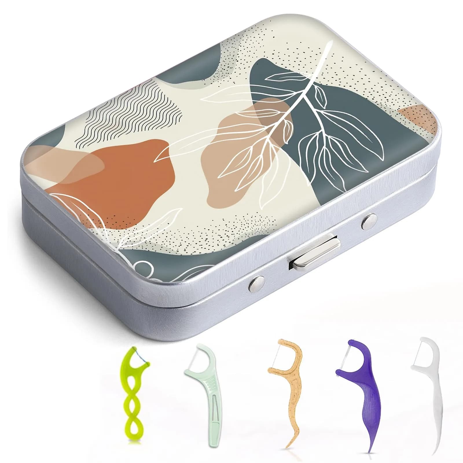 Gerkia Pink Marble Dental Floss Case with Mirror | Portable Travel Essentials — Bohemian Leaf
