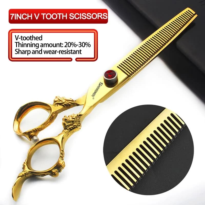 SHARONDS Professional Hair Cutting Dragon Shears 7 Inch (17.78 cm) | Stainless Steel Barber Salon Scissors thumbnail 7