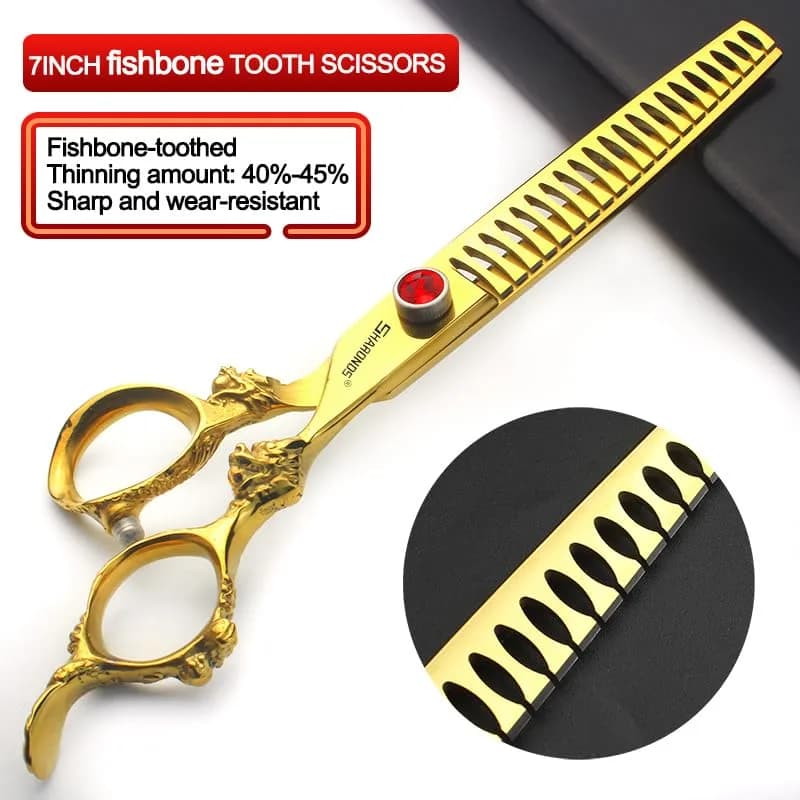 SHARONDS Professional Hair Cutting Dragon Shears 7 Inch (17.78 cm) | Stainless Steel Barber Salon Scissors thumbnail 10