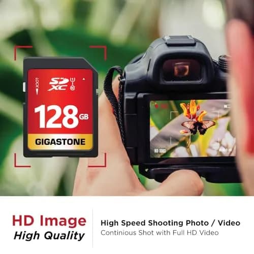 Gigastone 128GB SD Card 10-Pack UHS-I U1 Class 10 SDXC Memory Card 128 GB (10-Pack) | Full HD Video Recording thumbnail 4