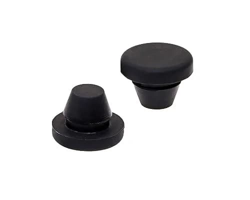 ONLYKXY 5 Pcs Black Silicone Round Locking Furniture Hole Plugs 8mm | Waterproof Dustproof Seal thumbnail 1
