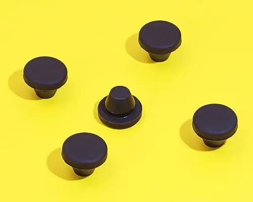 ONLYKXY 5 Pcs Black Silicone Round Locking Furniture Hole Plugs 8mm | Waterproof Dustproof Seal thumbnail 5