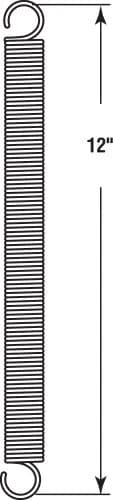 PRIME-LINE SP 9637 Extension Spring 2.54cm (1 in.) x 30.48cm (12 in.) | Nickel-Plated Steel for Household & Professional Use thumbnail 2