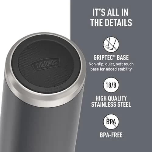 THERMOS ICON SERIES Stainless Steel Water Bottle 32oz | Vacuum Insulated, Matte Stainless Steel thumbnail 4