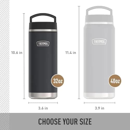 THERMOS ICON SERIES 32oz Stainless Steel Water Bottle | Vacuum Insulated, Saddle thumbnail 5