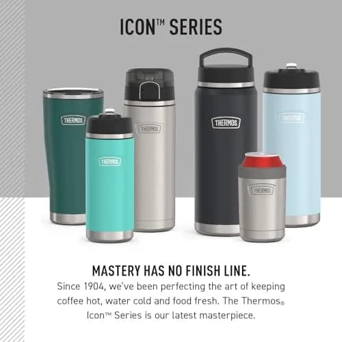 THERMOS ICON SERIES Insulated Water Bottle with Straw Lid 18oz | Keeps Drinks Cold 16H thumbnail 7