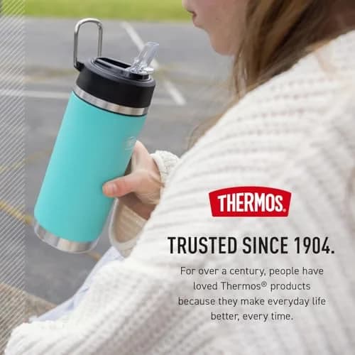THERMOS ICON SERIES Insulated Water Bottle with Straw Lid 18oz | Keeps Drinks Cold 16H thumbnail 8