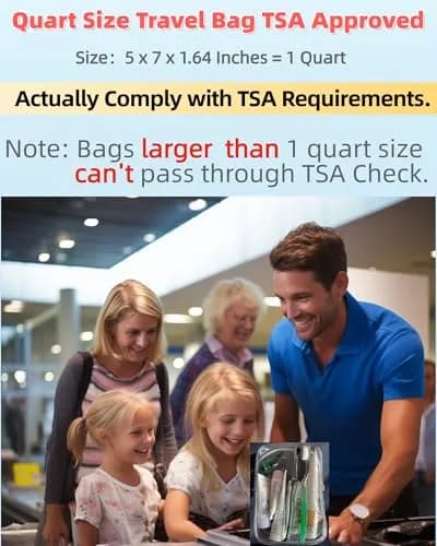 CALYGO TSA Approved Clear Toiletry Bag 1 Quart (156 ml) | Compact & Leak-Resistant for International Travel thumbnail 2