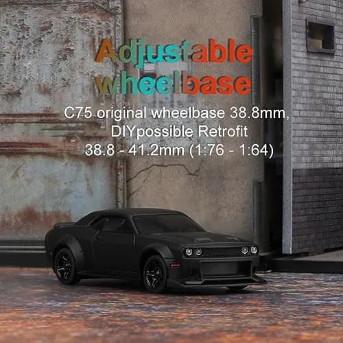 havcybin 1:76 Scale RC Sport Car | Remote Control Mini Model with DIY Shells & Lights thumbnail 4
