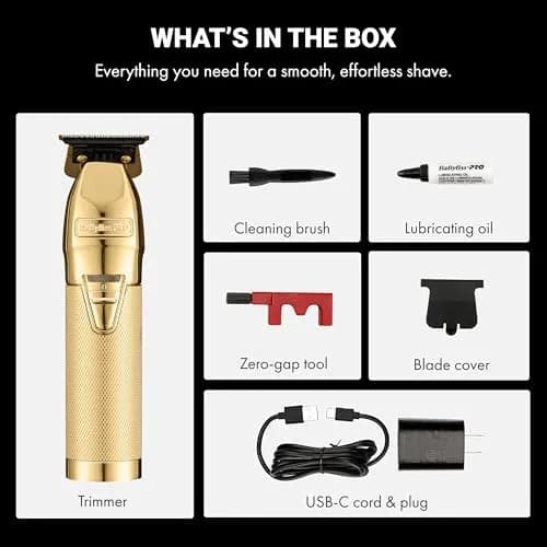 BaBylissPRO FX+ Hair & Beard Trimmer for Men, Exposed T-Blade, 4-Hr Runtime | Professional Precision & Durable Metal Housing thumbnail 3