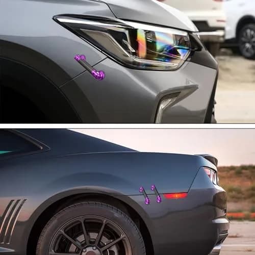 TOMALL Car Adjustable Bumper Support Strut Rod 45mm | Universal Aluminum Carbon Fiber Purple thumbnail 5