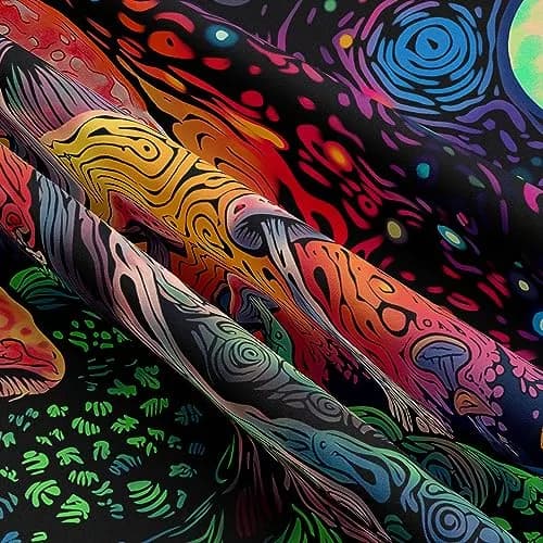 Tapzen Moon Stars Colorful Plant Tapestry 40" x 30" | Boho Wall Hanging for Bedroom thumbnail 3