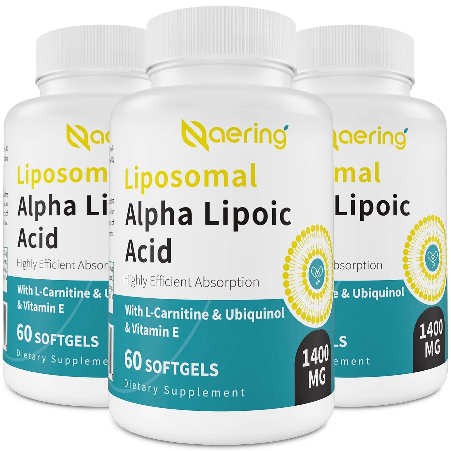 Naering Liposomal Alpha Lipoic Acid 1400mg Softgels | High Dose Antioxidant Support for Adults