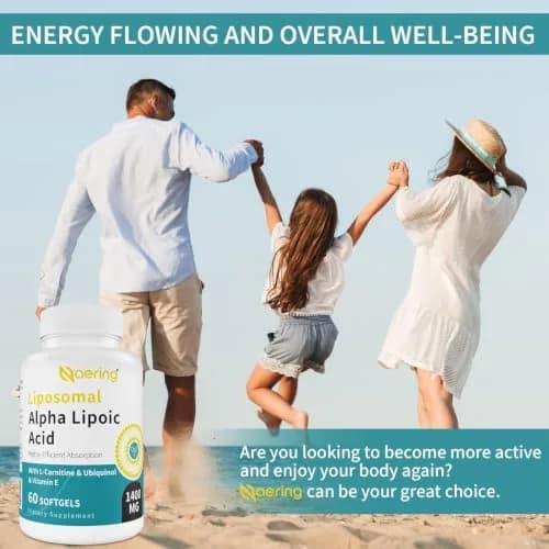 Naering Liposomal Alpha Lipoic Acid 1400mg Softgels | High Dose Antioxidant Support for Adults thumbnail 7