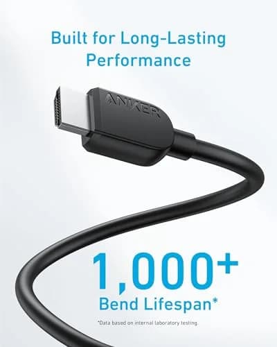 Anker HDMI 2.1 Cable 3ft | 8K@60Hz, 4K@120Hz, 48Gbps Certified, Ultra High-Speed thumbnail 4