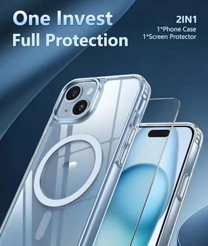 FNTCASE Clear MagSafe Compatible Case for iPhone 15/14/13 (6.1 Inch) | Military Grade Drop Protection thumbnail 5