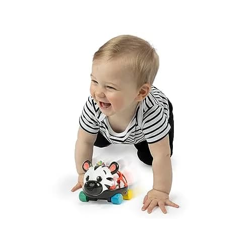 Baby Einstein Curious Car Zen Oball Toy Car & Rattle, Light Up, Ages 3 Months+ | Flexible, Grippable, Sensory Discovery thumbnail 2