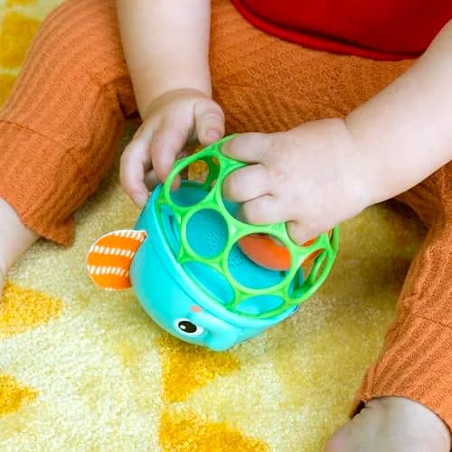 Bright Starts Giggle & Glow Musical Light-Up Rattle Oball Elephant Toy | BPA-Free, Easy-Grasp thumbnail 4