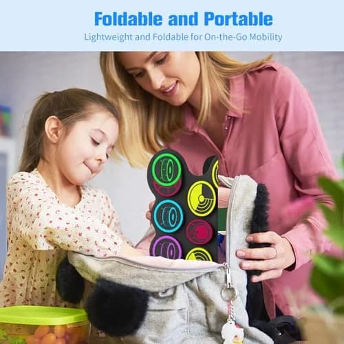Miortior Electronic Drum Set, 10 Pads Roll-up Drum Practice Pad with Drums & Sticks, Built-in Speakers, Headphone Jack, Great Gift for Kids thumbnail 7