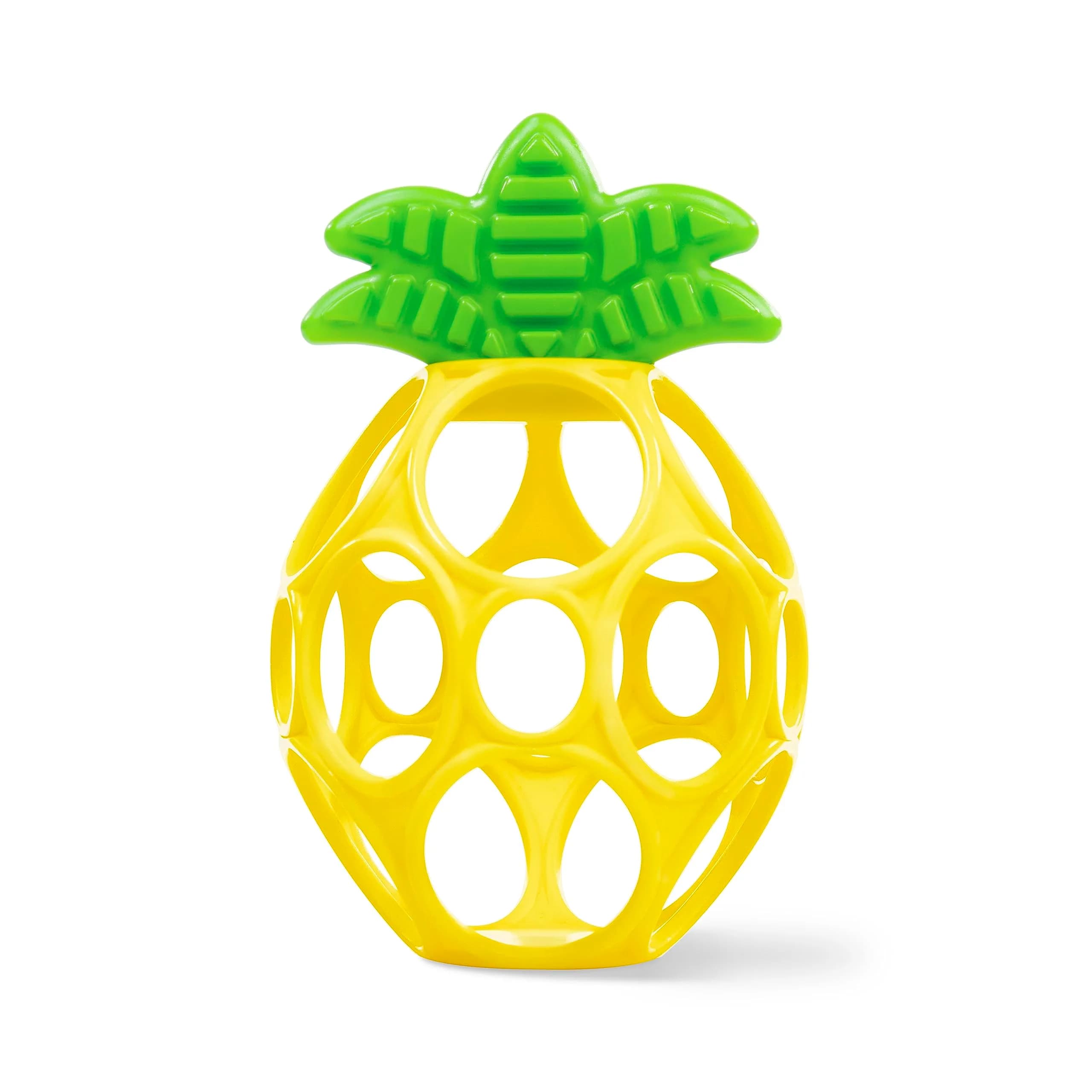 Bright Starts Oball Grippin' Goals Rattle Soccer Ball 12.7cm (5") | BPA-Free Baby Toy for Newborns & Up — Pineapple