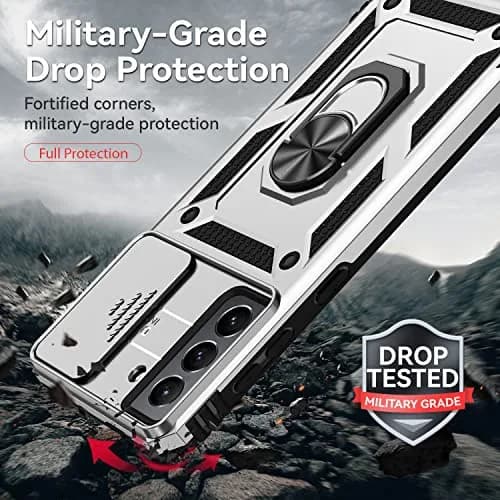 M MAIKEZI Silver 5G Cellular Phone Case with Camera Cover & HD Screen Protector | Military Drop Tested thumbnail 5