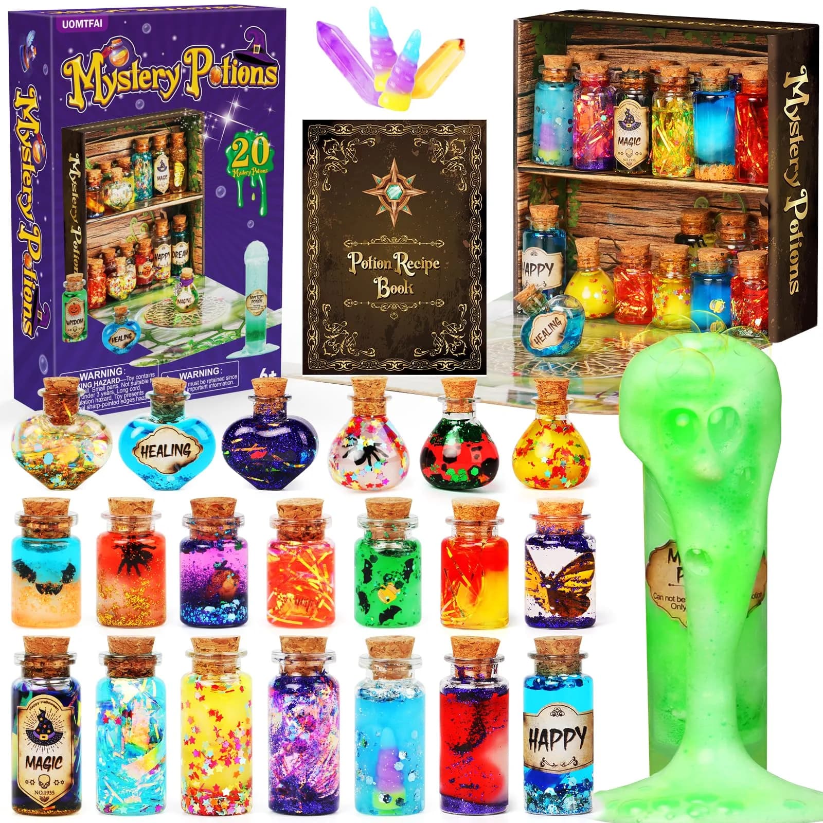 UOMTFAI Mystery Potion Craft Kit for Kids 6-12 Years | Mix 20 Magic Wizard Potions