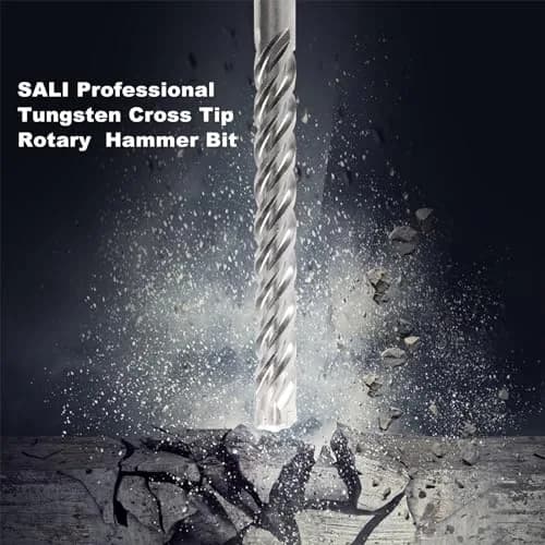 SALI 10PCS SDS Plus Rotary Hammer Drill Bit Kit 1/4"*6" | 4-Cutter Carbide for Concrete, Brick, Stone thumbnail 6