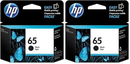 HP 65 Black Ink Cartridge (Pack of 2) | Fade-Resistant Documents & Brilliant Images thumbnail 1