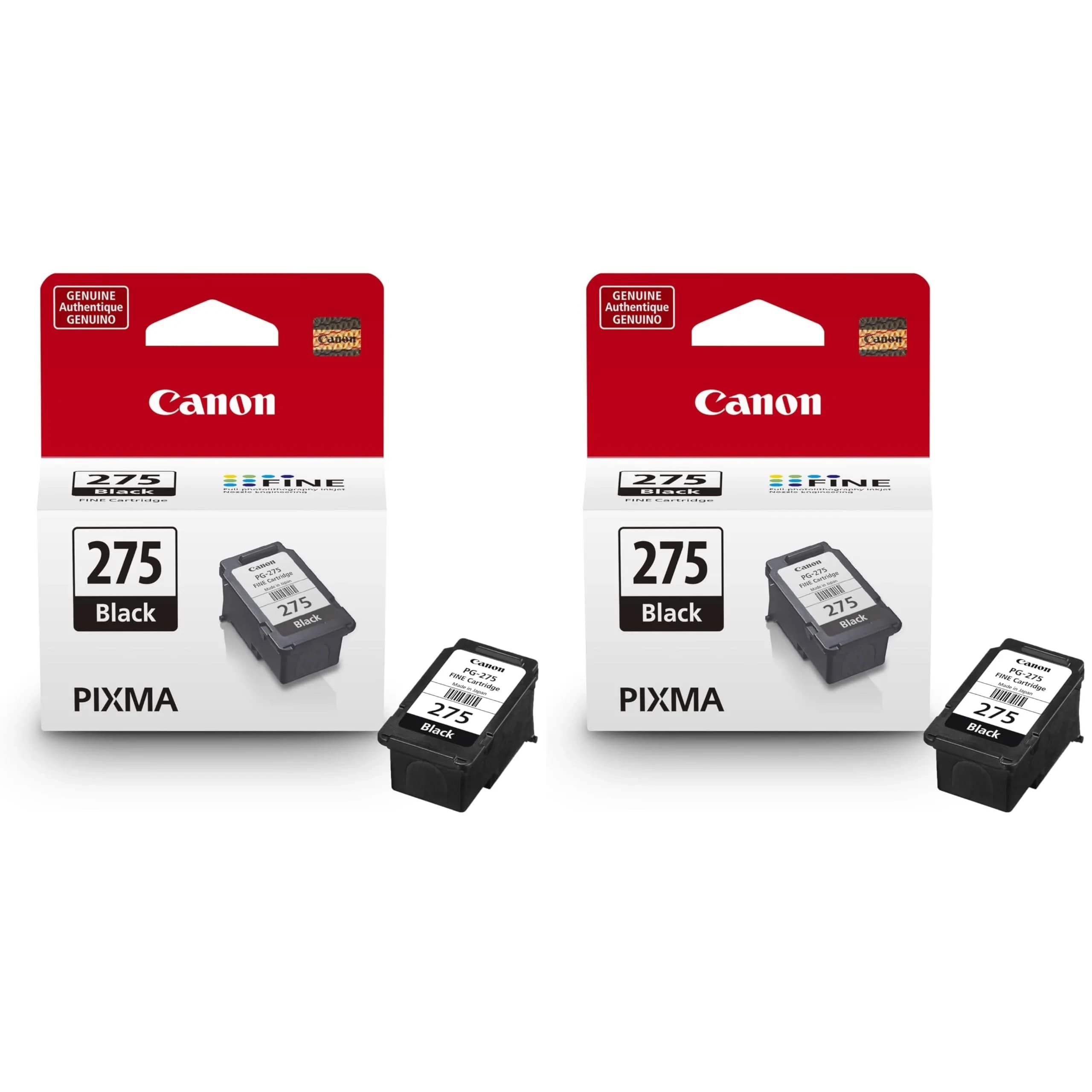 Canon PG-275 Genuine Black Ink Cartridge | 100 Pages Yield — 2-Pack