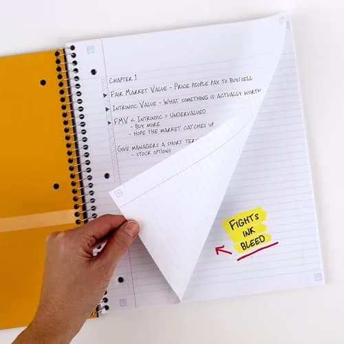 Five Star Spiral Notebook + Study App, 5 Subject, College Ruled Paper, 8-1/2" x 11", 200 Sheets, Amethyst Purple (Pack of 3) | Water-Resistant Cover & Ink Bleed Resistance thumbnail 4