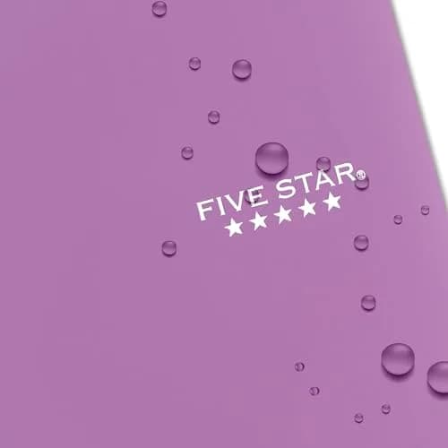 Five Star Spiral Notebook + Study App, 5 Subject, College Ruled Paper, 8-1/2" x 11", 200 Sheets, Amethyst Purple (Pack of 3) | Water-Resistant Cover & Ink Bleed Resistance thumbnail 6