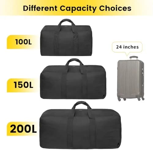 Vorspack 100L Extra Large Travel Duffle Bag Khaki | Heavy-Duty, Lightweight & Spacious thumbnail 7