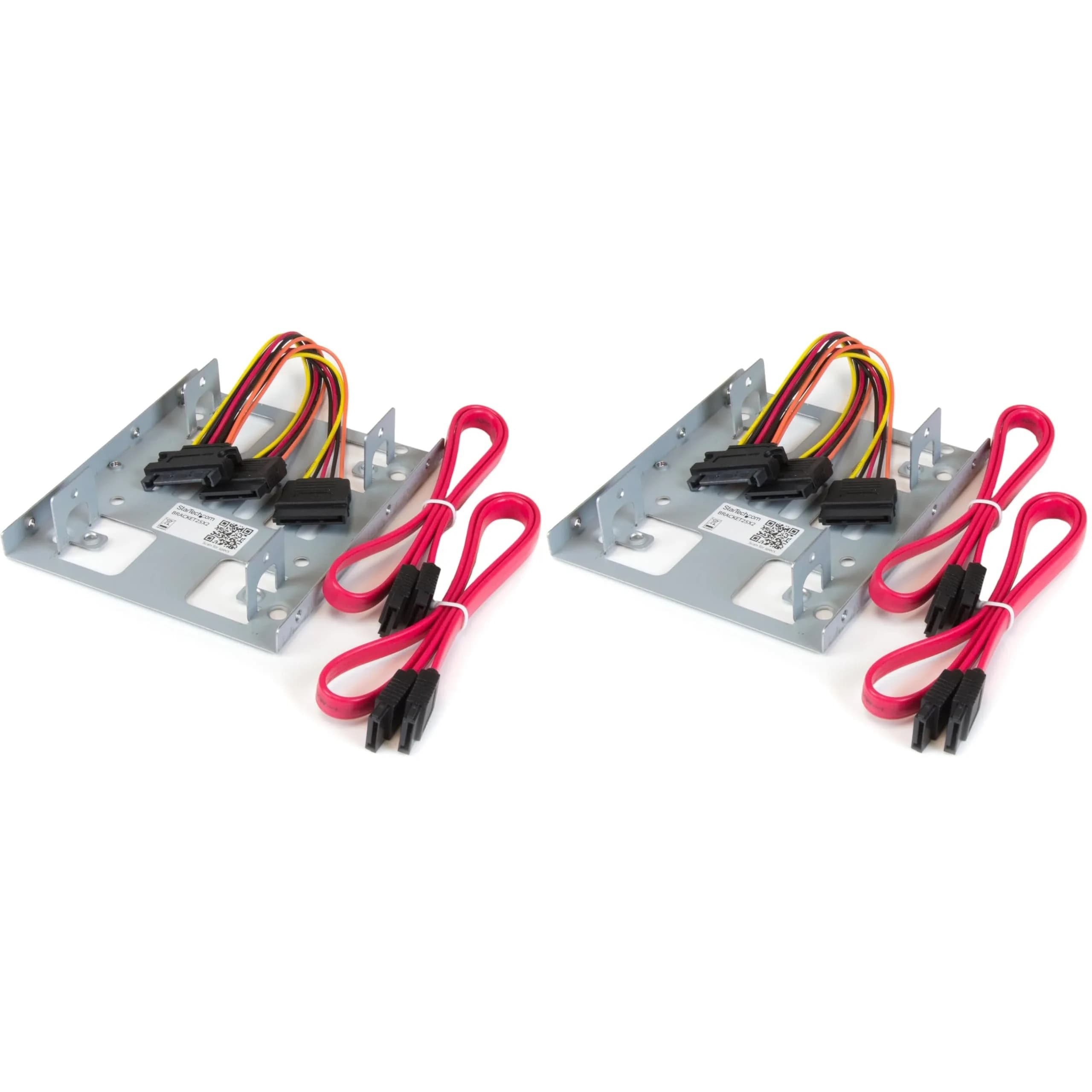 StarTech.com 2.5" to 3.5" SATA Hard Drive Mounting Bracket Kit - Dual 2.5" SSD/HDD Mount for 3.5" Bay (Pack of 2)