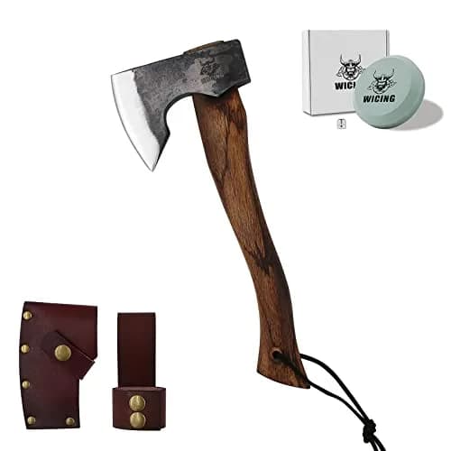 WICING 13.5 Inch Hatchet | Carbon Steel & Beech Handle for Camping & Gardening thumbnail 1
