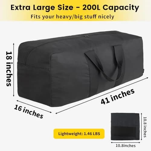 Vorspack 200L Extra Large Duffle Bag for Travel, Camping | Heavy-Duty, Lightweight & Large Capacity thumbnail 2