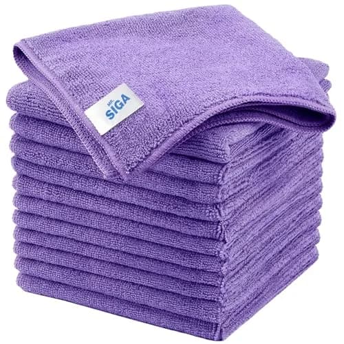 MR.SIGA Microfiber Cleaning Cloths, Streak Free Microfiber Towels, 12 Pack, 32x32cm (12.6x12.6 inches) thumbnail 1