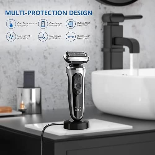 FNKTQL 12V Shaver Charger for Braun Series 9, 8, 7, 6, 5, 3, 1, XT5 & Silk Epil 5/7/9/9 Flex (1.5m Cable) | Smart Charging Power Cord thumbnail 6