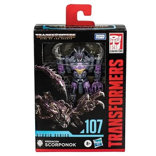 Transformers Toys Studio Series Deluxe Rise of the Beasts 107 Predacon Scorponok 4.5-inch Converting Action Figure thumbnail 4