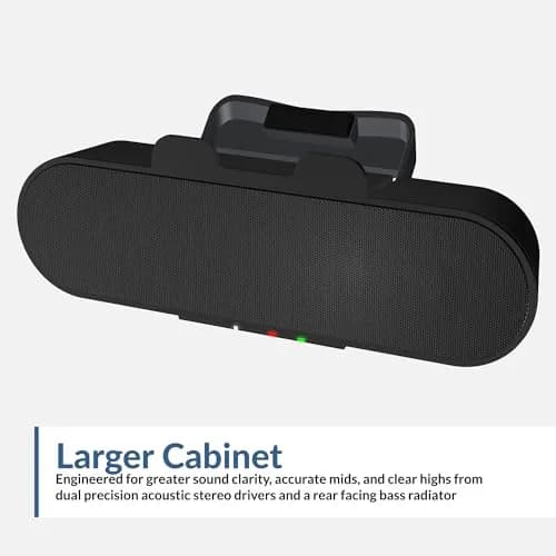 Cyber Acoustics CA-2890PRO USB & Bluetooth Speaker Bar 20W | Monitor Mount Speakerphone thumbnail 7