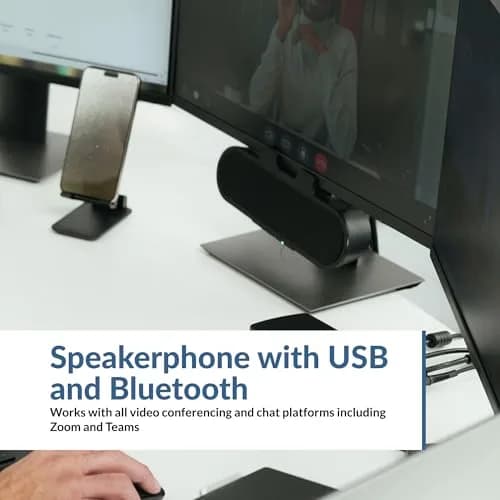 Cyber Acoustics CA-2890PRO USB & Bluetooth Speaker Bar 20W | Monitor Mount Speakerphone thumbnail 3