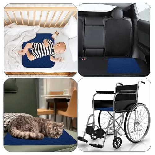 Magik & Kover Waterproof Chair Pads for Incontinence 55cm x 53cm (22" x 21") | 4 Pack Absorbent Reusable Seat Protector thumbnail 6