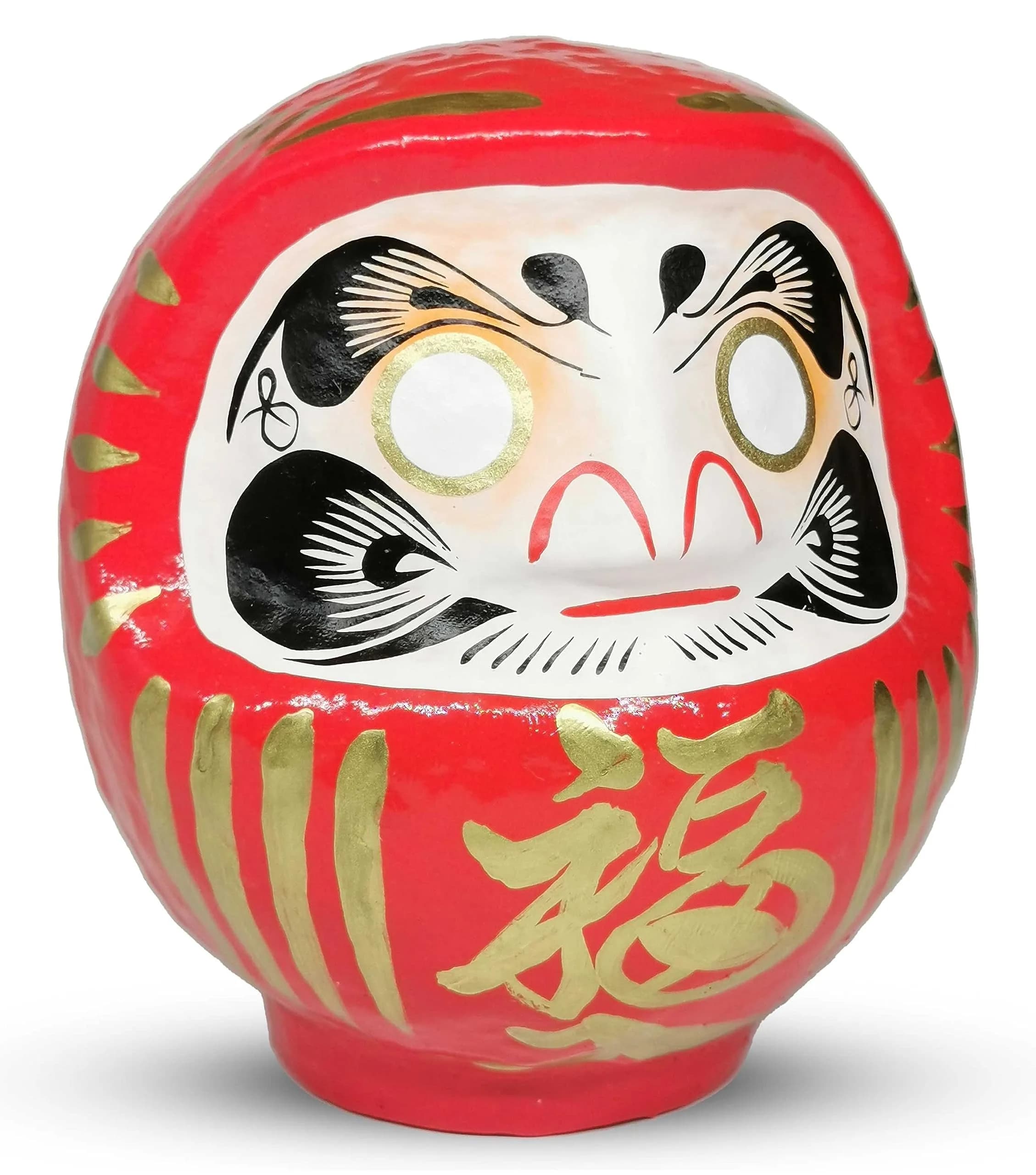 Takasaki Daruma Figurine 4.7 inch Red | Traditional Japanese Good Luck Ornament - main product image