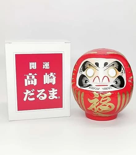 Takasaki Daruma Figurine 4.7 inch Red | Traditional Japanese Good Luck Ornament thumbnail 5