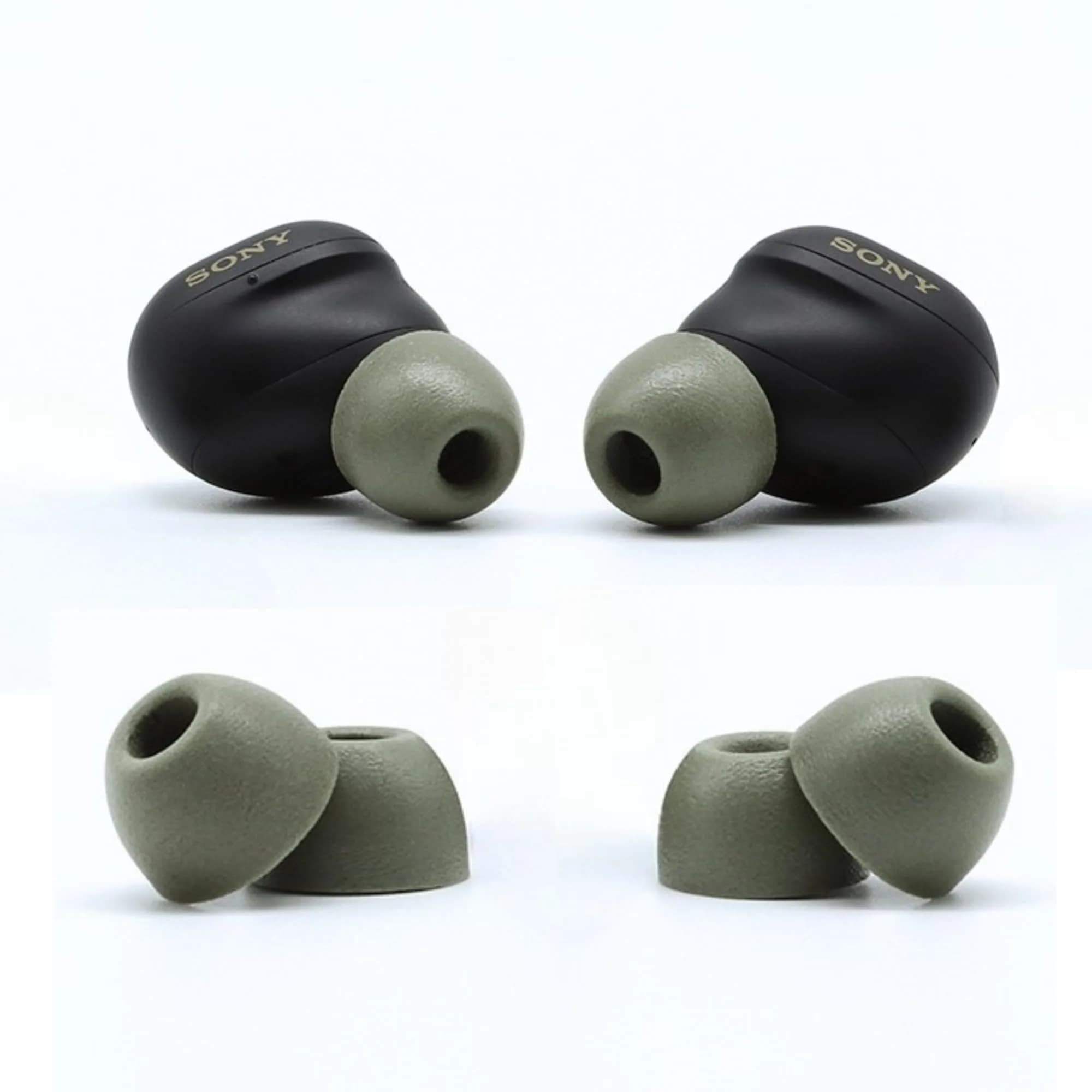 Comply Memory Foam Replacement Ear Tips, Blue, Medium (3 Pairs) | Ultimate Comfort for Sony Earbuds — TrueGrip Pine Green / Assorted S/M/L