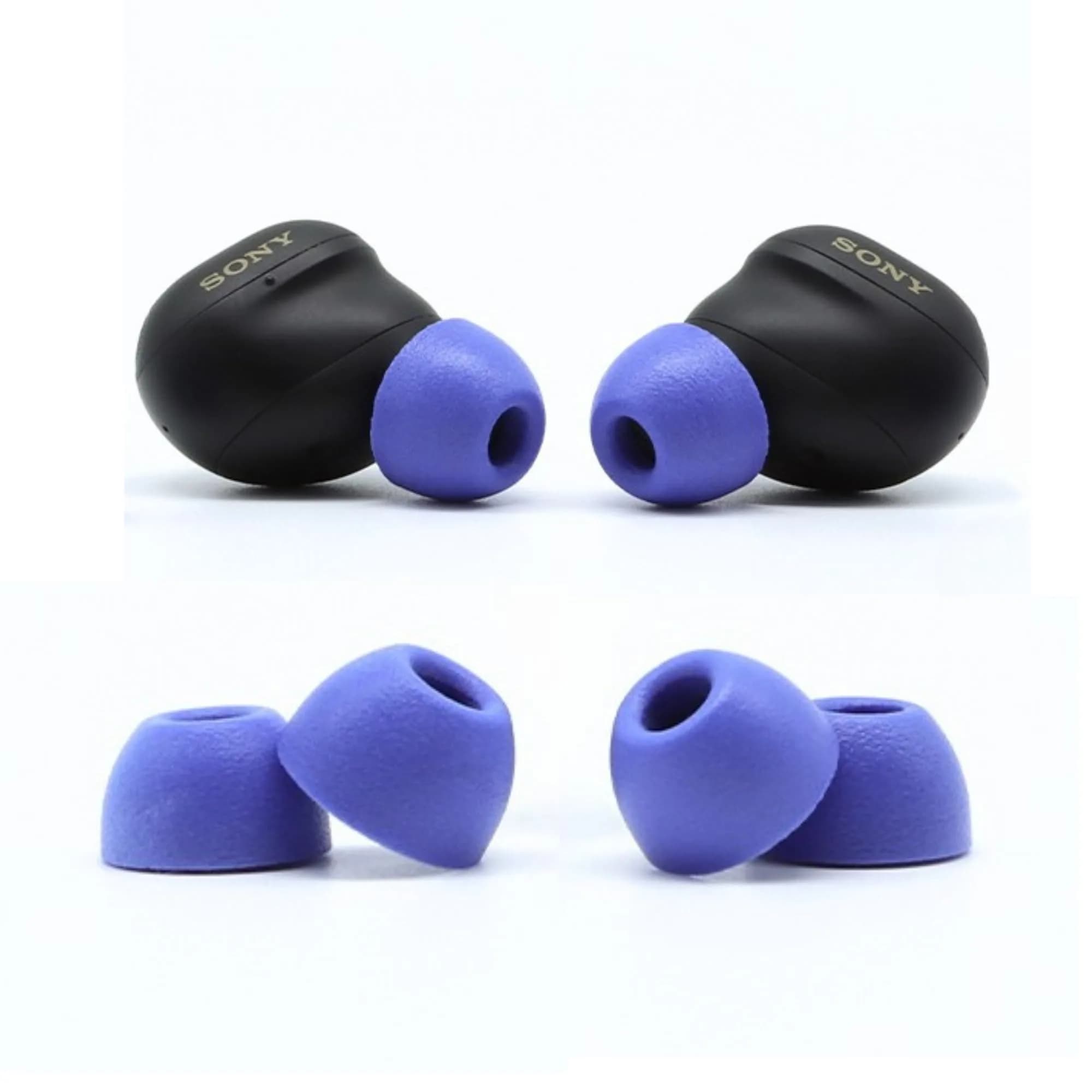 Comply TrueGrip Electric Blue Memory Foam Replacement Ear Tips for Sony WF-1000XM5/XM4/XM3 Small (3 Pairs) | Ultimate Comfort & Secure Fit