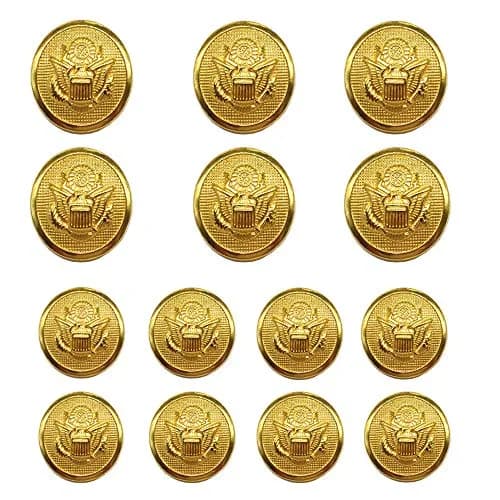YaHoGa Gold Blazer Buttons Set for Suits, Blazers, Coats | 23mm & 18mm Metal Shank, Durable Zinc Alloy (23mm & 18mm) | Perfect for Tailoring thumbnail 1