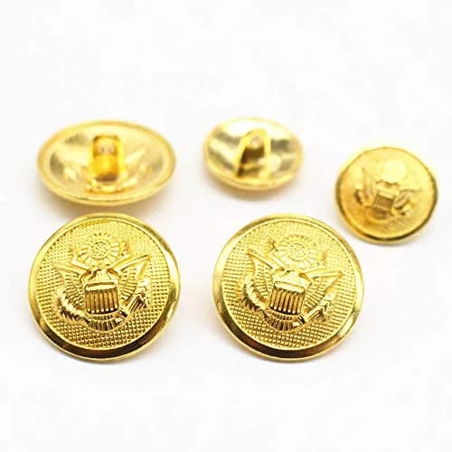 YaHoGa Gold Blazer Buttons Set for Suits, Blazers, Coats | 23mm & 18mm Metal Shank, Durable Zinc Alloy (23mm & 18mm) | Perfect for Tailoring thumbnail 3
