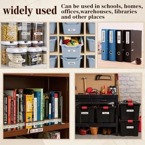 ELEMGULY Self Adhesive Label Holders 104 Pack | Clear Shelf Tag with Paper (2 x 1 Inch) for Supermarket, Bookshelf, Kitchen thumbnail 5